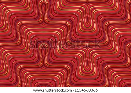 Red and gold luxury striped seamless pattern in pale colors. Repeatable motif for fabric, background, surface design. Stock vector illustration. 