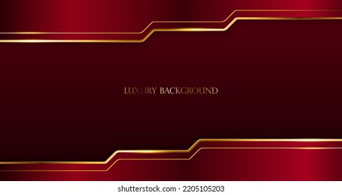 Red and gold luxury template background with ornament, can be used for premium wedding invitation, banner, golden flyer