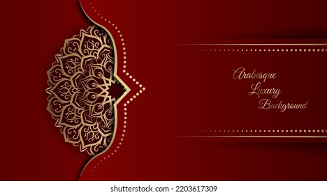 Red And Gold, Mandala Background