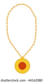 Red and Gold medallion