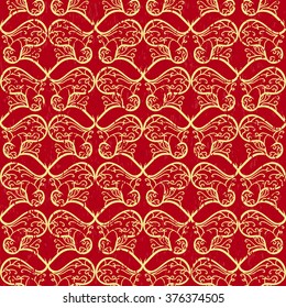 Red and gold medieval pattern