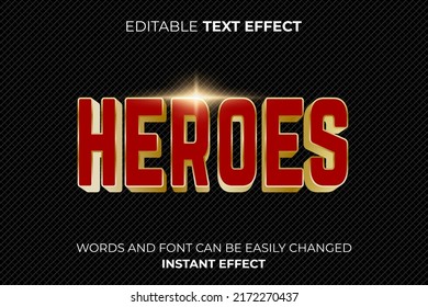 red gold metallic text effect design	