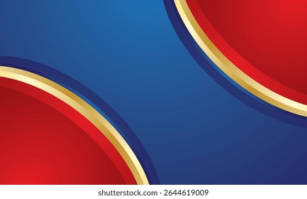 Red gold on blue background for business or certificate
