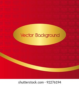 red and gold ornament background. vector illustration