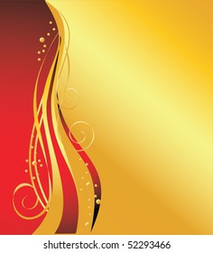 red and gold ornamental background