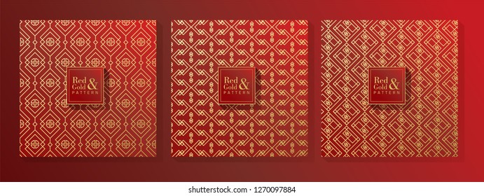 Red and Gold Pattern Background