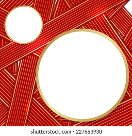 Red and Gold  Ribbons vector Christmas background