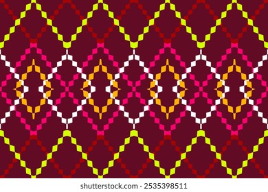 Red and Gold Royal Diamond Pattern: Luxurious Seamless Geometric Design for Fashion and High-End Decor