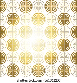 Red gold seamless chinese pattern