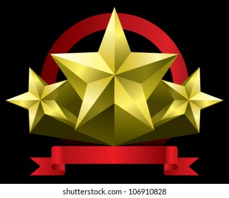 RED, GOLD STAR