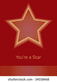 Red and Gold Star Background with room for copy