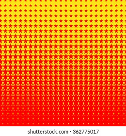 red gold Star dot halftone abstract background