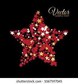 Red and gold stars.