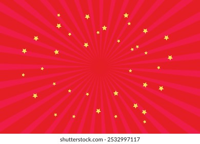 Red gold Sunburst Pattern Background. Red Sun Burst Gradient Wide