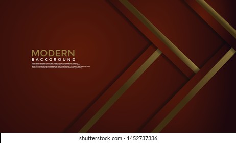 red and gold vector abstract background overlap layer.