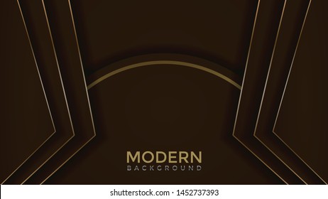 red and gold vector abstract background overlap layer.