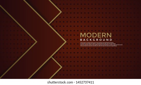 red and gold vector abstract background overlap layer.