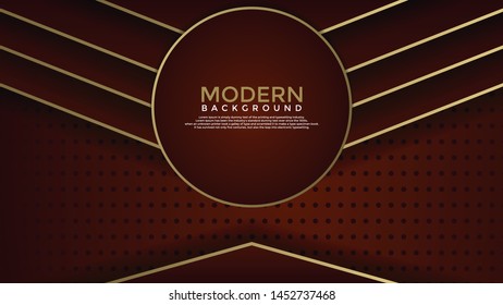 red and gold vector abstract background overlap layer.