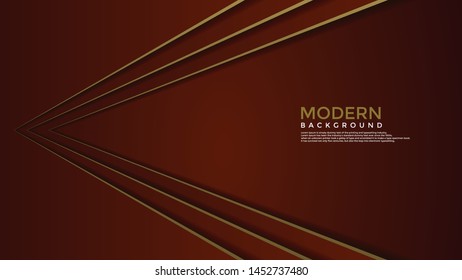 red and gold vector abstract background overlap layer.