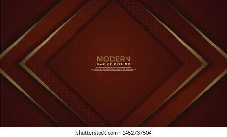red and gold vector abstract background overlap layer.