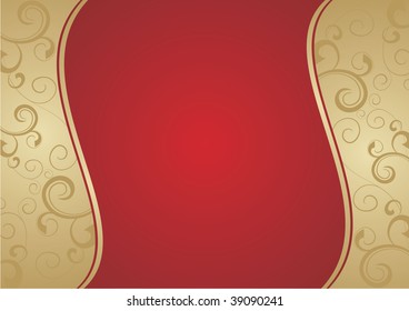 red gold vector blank ornate image