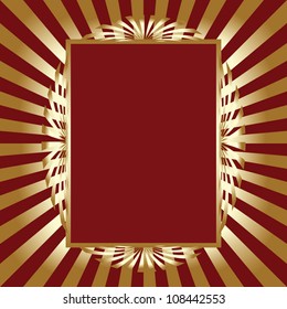 Red and gold vintage frame