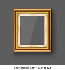 red gold vintage picture frame 