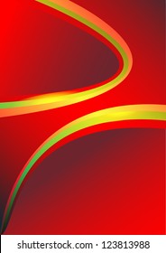 Red and gold wave background
