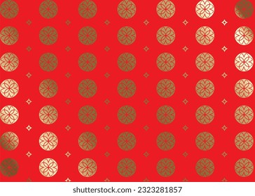Motivo creativo vectorial de Asia abstracta roja y dorada. folleto, menú, folleto, postal, fondo, papel pintado, decoración o cualquier idea deseada. Lujoso.