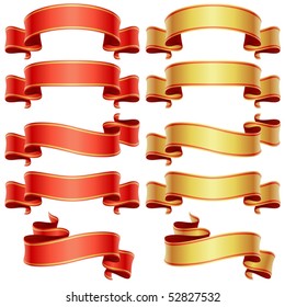 Banner-Set für Rot und Golden