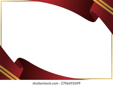 design de borda de quadro de certificado de borda dourada vermelha. bom para quadro de borda de certificado