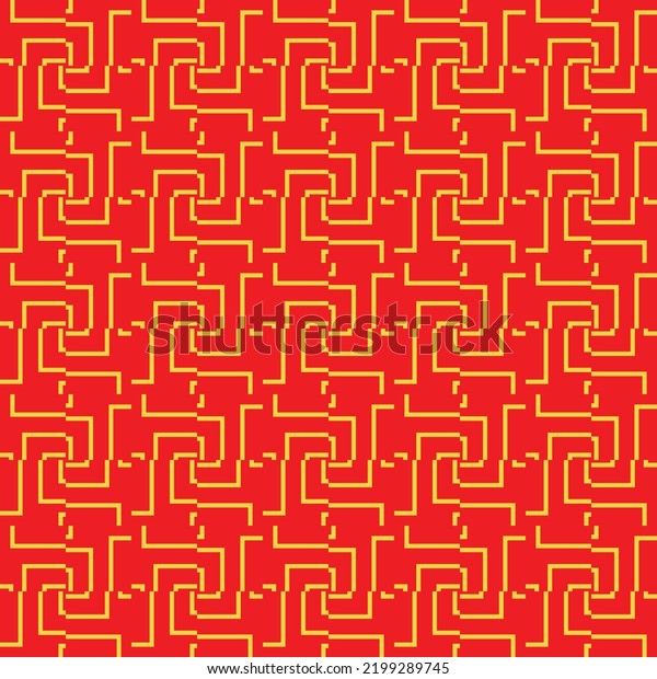 Red Golden Chinese Pattern Collection Abstract Stock Vector (Royalty ...