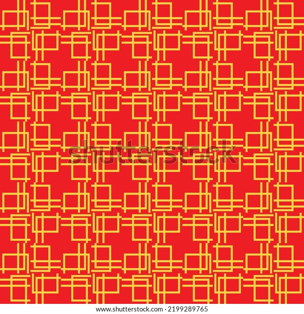 Red Golden Chinese Pattern Collection Abstract Stock Vector (Royalty ...
