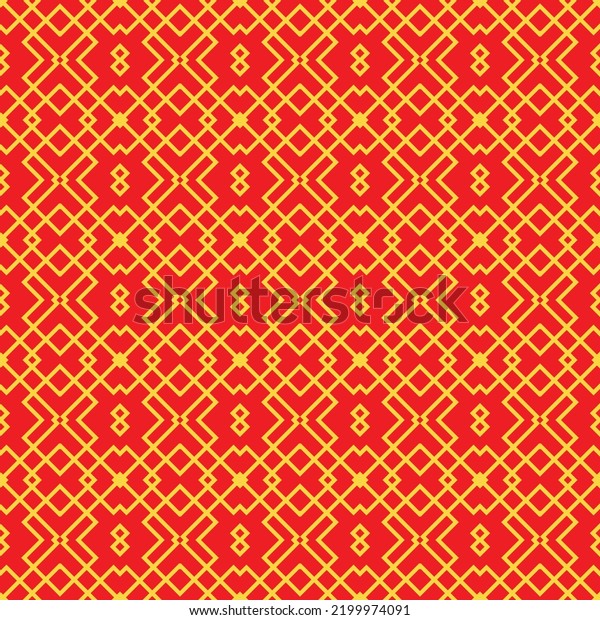 Red Golden Chinese Pattern Collection Square Stock Vector (Royalty Free ...
