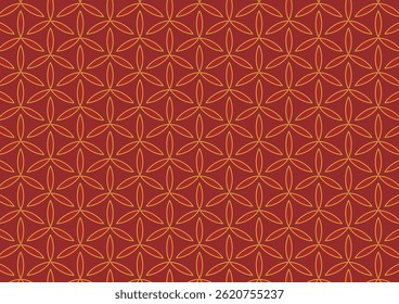 Fundo padrão tradicional chinês vermelho dourado. Estoque Vetor Oriental Padrão rico chinês abstrato.