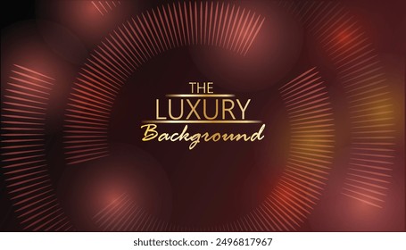 Red and Golden Color Round Ring Circle Award Background. Luxury Background Graphics. Modern Abstract Template. Expensive Analog Time Clock watch. Golden Gradient Tunnel Hud Motion Look Design.
