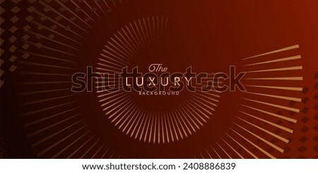 Red and Golden Color Round Ring Circle Award Background. Luxury Background Graphics. Modern Abstract Template. Concept of Expensive Time Clock watch. Golden Gradient Tunnel Hud Motion Look Design.