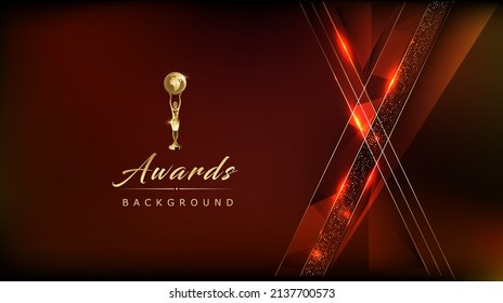 Red and Golden Cross Lines Royal Awards Background. Elegant Shine Modern Template Graphics. Luxury and Premium Corporate Presentation. Polygonal Abstract Certificate. Dynamic Social Banner Design.