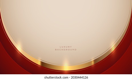 Red And Golden Luxury Abstract Background