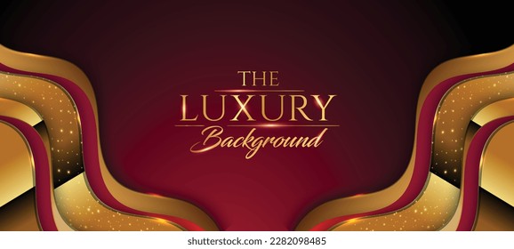 Red Golden Shimmer Awards Graphics Background Celebration. Entertainment Light Hollywood Bollywood Template Nomination Luxury Premium Corporate Abstract Design Template Certificate