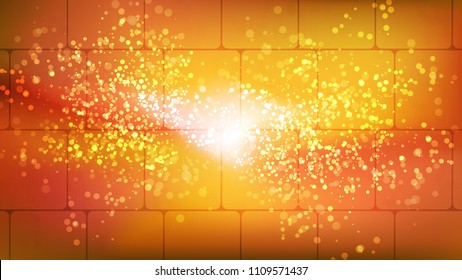Fondo de escritorio rojo y dorado, Diseño de fondo para su negocio con Muro de ladrillo transparente brillante, Patrón de bokeh abstracto - Aplicable a sitios web, presentaciones, carteles, afiches