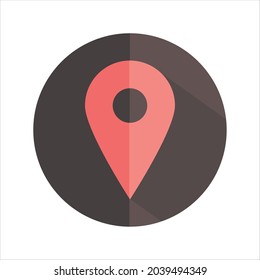The red gps icon is for landmarks or general with a white background.