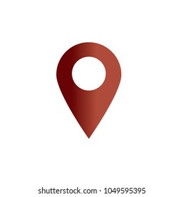 red gps point pin for map