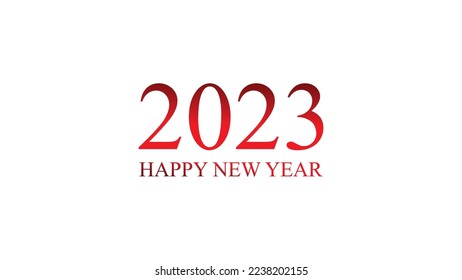 Banner de Gradiente Rojo 2023. 2023. Banner de Feliz Año Nuevo 2023.  Feliz año nuevo. Tarjeta de año nuevo. Tarjeta 2023.