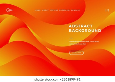 Abstrakter roter Farbverlauf-Hintergrund - bunte Wellen. Ideal, um Webdesign, Präsentationen und digitale Projekte mit Dynamik und Energie auszustatten