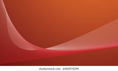 Red gradient abstract background with curve line