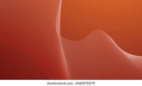 Red gradient abstract background with curve line