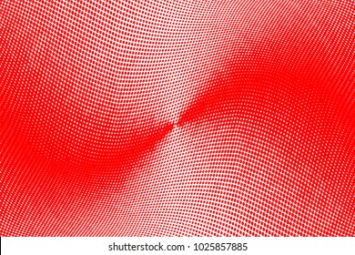 Red gradient abstract halftone dots texture background. Modern dotted vector pattern template illustration for design, covers, web sites, banners. Pop art creative concept