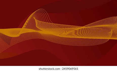 Red gradient abstract wireframe background 