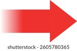 Red gradient arrow isolated on white background. Vector illustration. Eps 10.